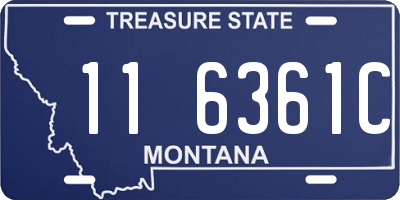MT license plate 116361C