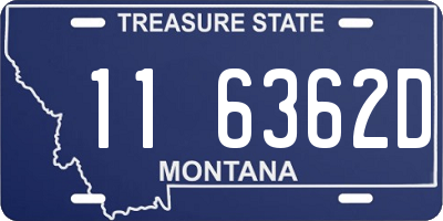 MT license plate 116362D