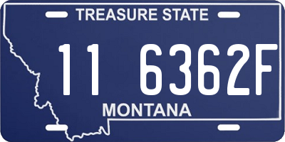 MT license plate 116362F