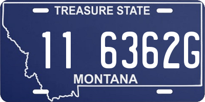 MT license plate 116362G