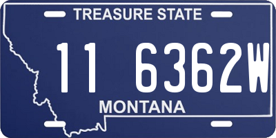 MT license plate 116362W