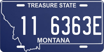 MT license plate 116363E