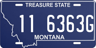 MT license plate 116363G