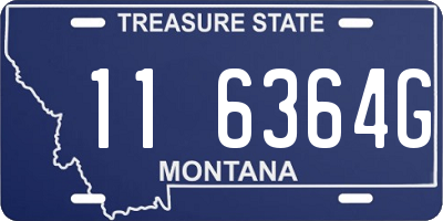 MT license plate 116364G