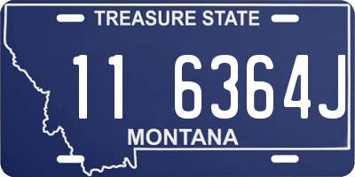 MT license plate 116364J
