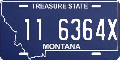 MT license plate 116364X