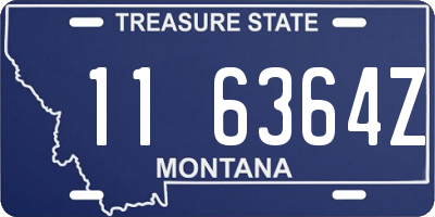 MT license plate 116364Z