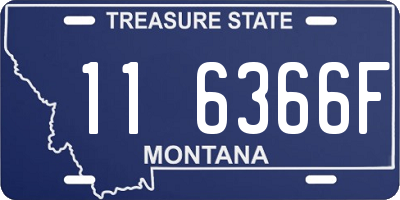 MT license plate 116366F