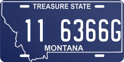 MT license plate 116366G