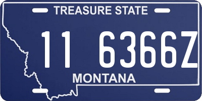 MT license plate 116366Z
