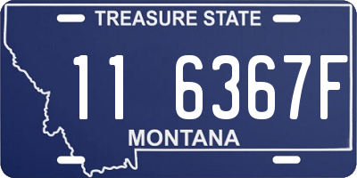 MT license plate 116367F