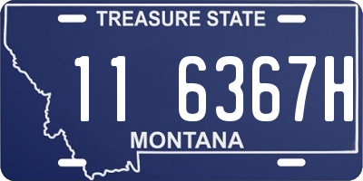 MT license plate 116367H