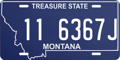 MT license plate 116367J