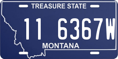 MT license plate 116367W