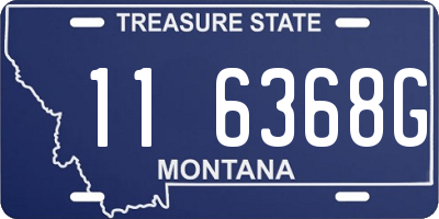 MT license plate 116368G