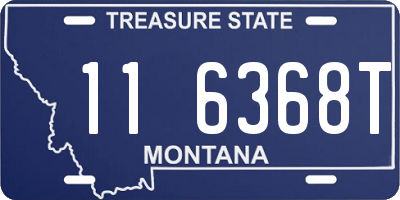 MT license plate 116368T