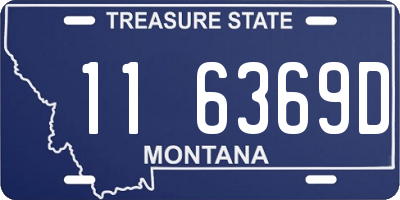 MT license plate 116369D