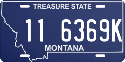 MT license plate 116369K
