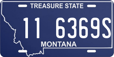 MT license plate 116369S