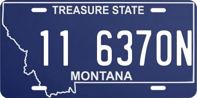 MT license plate 116370N