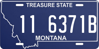 MT license plate 116371B