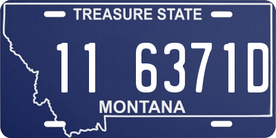 MT license plate 116371D