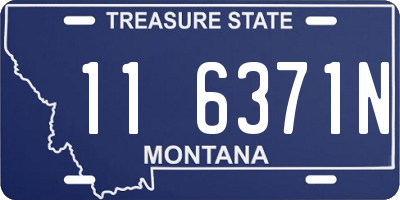 MT license plate 116371N