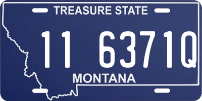 MT license plate 116371Q