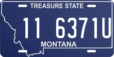 MT license plate 116371U