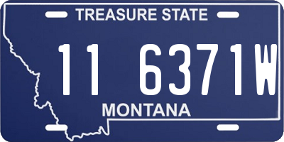 MT license plate 116371W