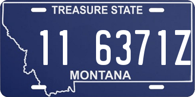 MT license plate 116371Z