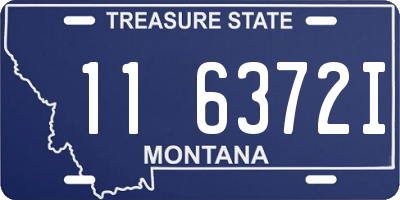 MT license plate 116372I