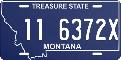 MT license plate 116372X