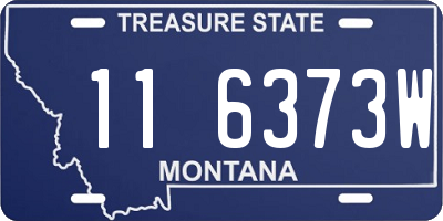 MT license plate 116373W
