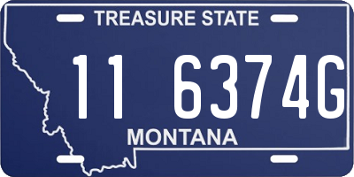 MT license plate 116374G
