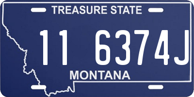 MT license plate 116374J