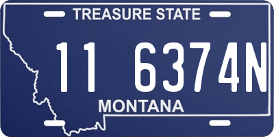 MT license plate 116374N