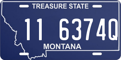 MT license plate 116374Q