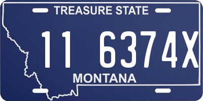 MT license plate 116374X