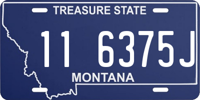 MT license plate 116375J