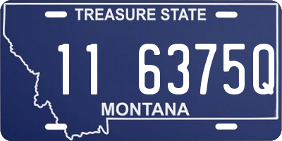 MT license plate 116375Q
