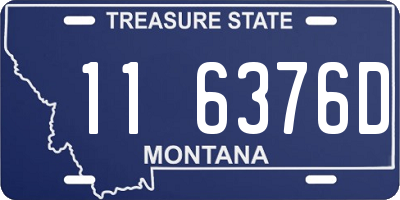 MT license plate 116376D