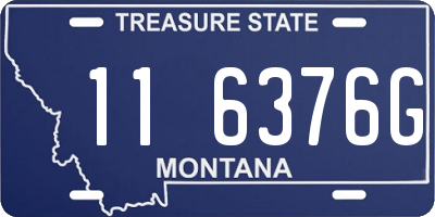 MT license plate 116376G