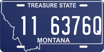 MT license plate 116376Q