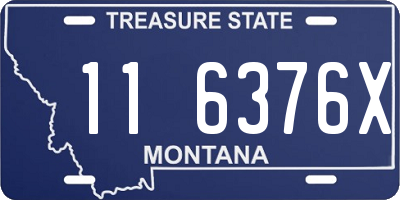 MT license plate 116376X