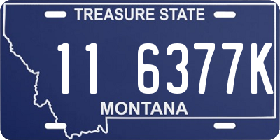 MT license plate 116377K