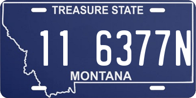 MT license plate 116377N