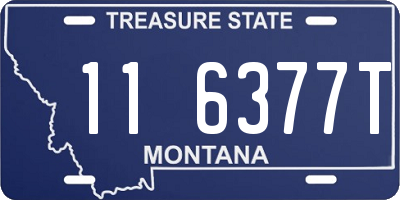 MT license plate 116377T