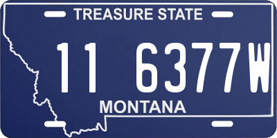 MT license plate 116377W
