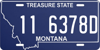 MT license plate 116378D
